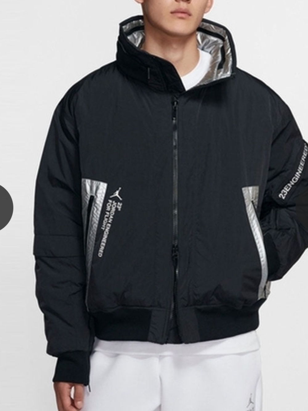 Air Jordan 23 Engineered MA-1 protection Down Jacket Size XL